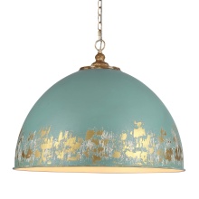 Golden Canada 0809-8P VG-TEAL - Golden Lighting Alison 8-light Pendant in Vintage Gold and Antique Teal shade